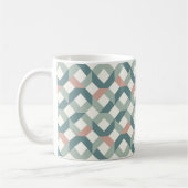 Mug de café géométrique moderne - Turquoise et cor (Gauche)