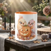 Mug de café Halloween Adorable Oiseaux