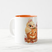 Mug de café Halloween Adorable Oiseaux (Devant gauche)