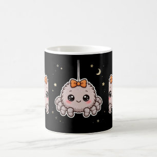 Mug de café Halloween avec une jolie araignée et u
