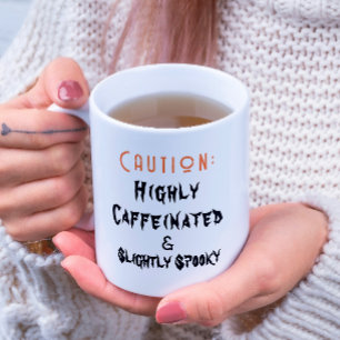 Mug de café Halloween blanc légèrement Éffrayant