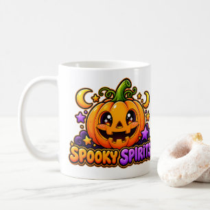 Mug de café Halloween Citrouille Esprits Squeletti