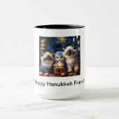 Mug de café Hanoukka avec chats à poupée (Centre)