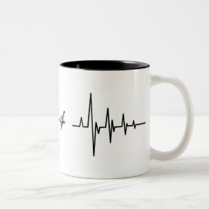 Mug de café Heartbeat personnalisé