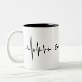 Mug de café Heartbeat personnalisé (Gauche)