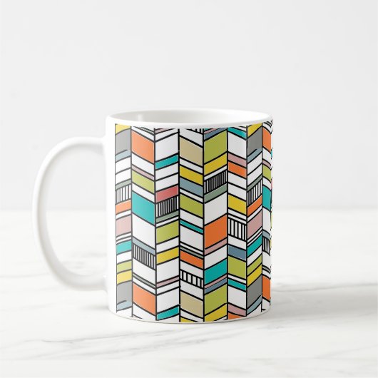 Mug de café Herringbone moderne du milieu du siècl (Gauche)