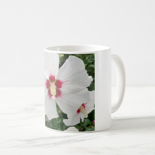 Mug de café Hibiscus blanc (Devant droit)