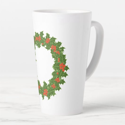 Mug de café Holly Wreath Christmas (Angle droit)