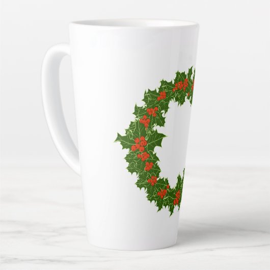 Mug de café Holly Wreath Christmas (Angle gauche)