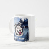 Mug de café Husky Sibérien personnalisé (Devant gauche)