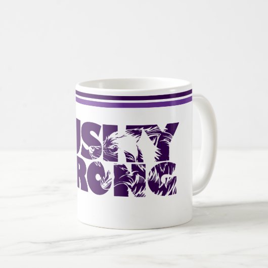 Mug de café Husky Strong (Devant droit)