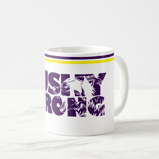 Mug de café Husky Strong (Devant droit)