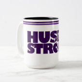 Mug de café Husky Strong (Devant gauche)
