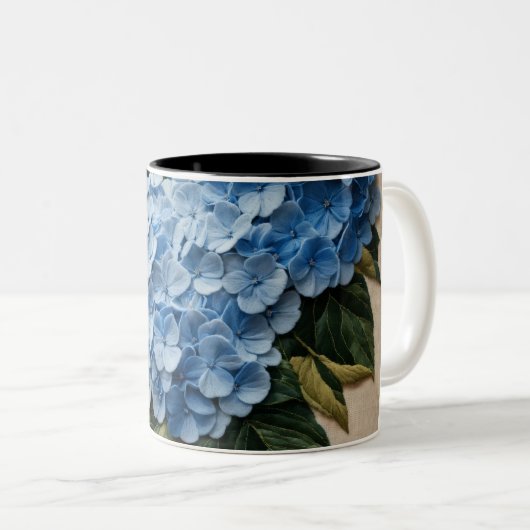 Mug de café Hydrangea bleu (Devant droit)