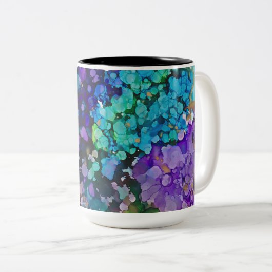 Mug de café Hydrangea violet (Devant droit)