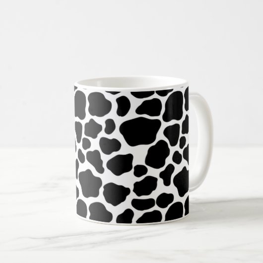 Mug de café imprimé de vache (Devant droit)