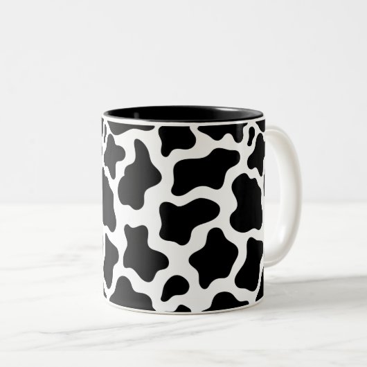 Mug de café imprimé de vache (Devant droit)