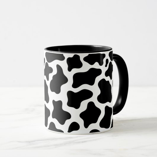 Mug de café imprimé de vache (Devant droit)