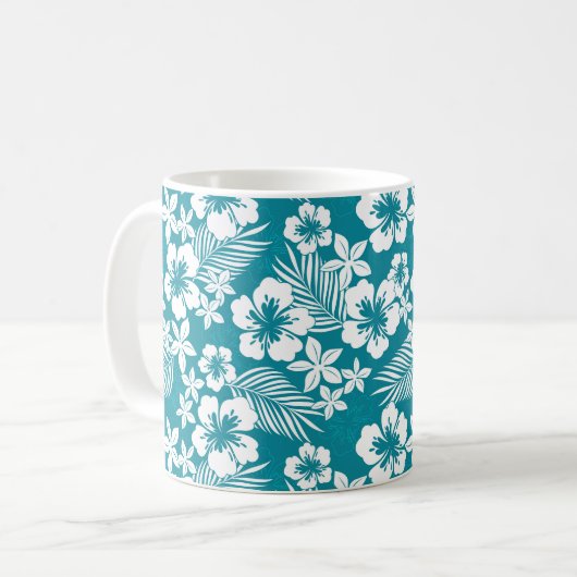 Mug de café imprimé tropical (Devant gauche)