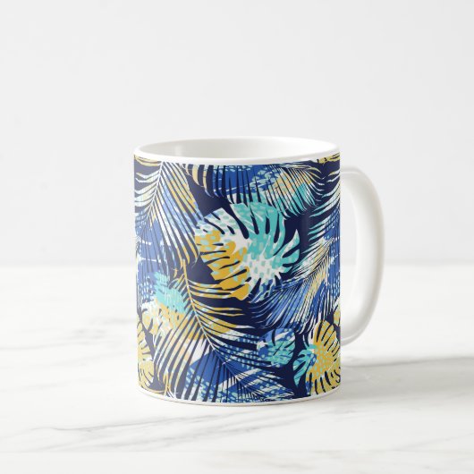 Mug de café imprimé tropical (Devant droit)