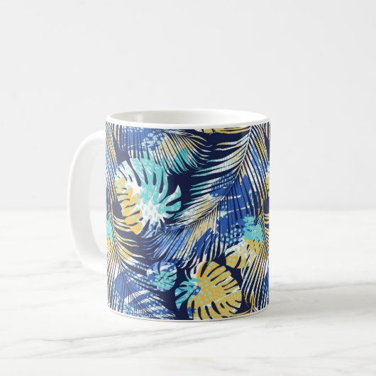 Mug de café imprimé tropical (Devant gauche)