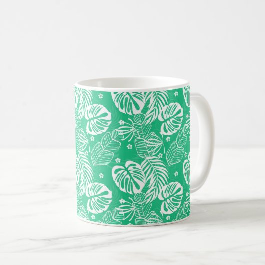 Mug de café imprimé tropical (Devant droit)