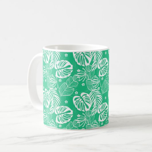 Mug de café imprimé tropical (Devant gauche)