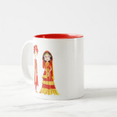 Mug de café indien marié et de chambre (Devant gauche)