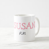 Mug de café infirmière personnalisée(Votre nom) (Devant droit)