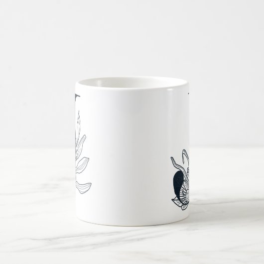 Mug de café initial Monogram J (Centre)