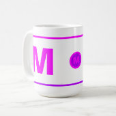 Mug de café initial monogrammé moderne pour filles (Devant gauche)