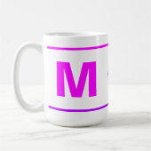 Mug de café initial monogrammé moderne pour filles (Gauche)