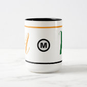 Mug de café initial monogramme unique (idée cadeau (Centre)