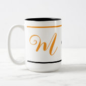 Mug de café initial monogramme unique (idée cadeau (Gauche)