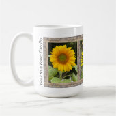 Mug de café inspirant avec des tournesols (Gauche)