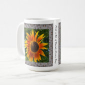 Mug de café inspirant avec des tournesols gais (Devant gauche)