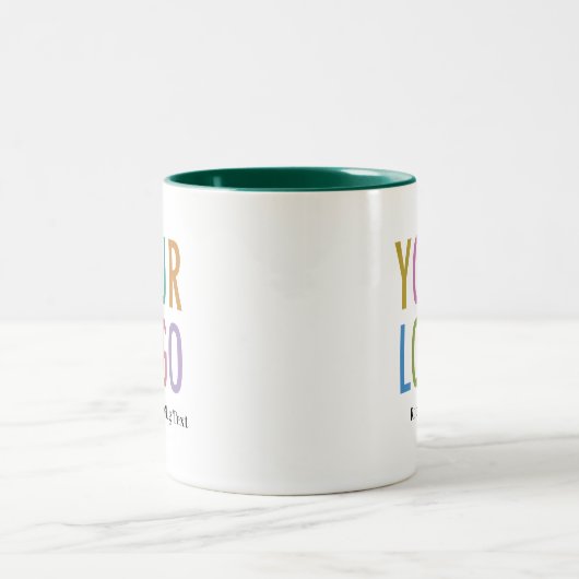 Mug de café intérieur vert 11oz avec nom Logo de l (Centre)