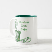 Mug de café irlandais personnalisé (Devant gauche)