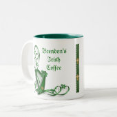 Mug de café irlandais Personnalisé celtique (Devant gauche)