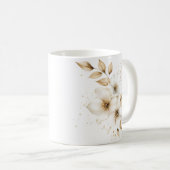Mug de café ivoire floral (Devant droit)