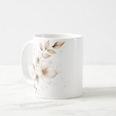 Mug de café ivoire floral (Devant gauche)