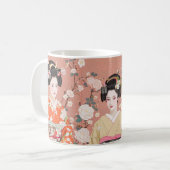Mug de café japonais Geisha rose (Devant gauche)