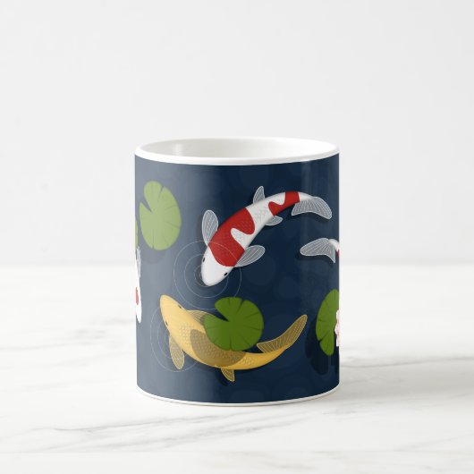 Mug de café japonais Koi Fish Pond (Centre)