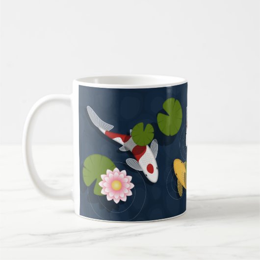 Mug de café japonais Koi Fish Pond (Gauche)