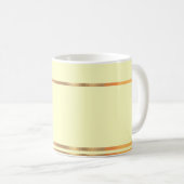 Mug de café jaune et or (Devant droit)
