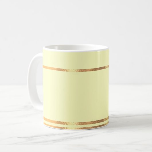 Mug de café jaune et or (Devant gauche)