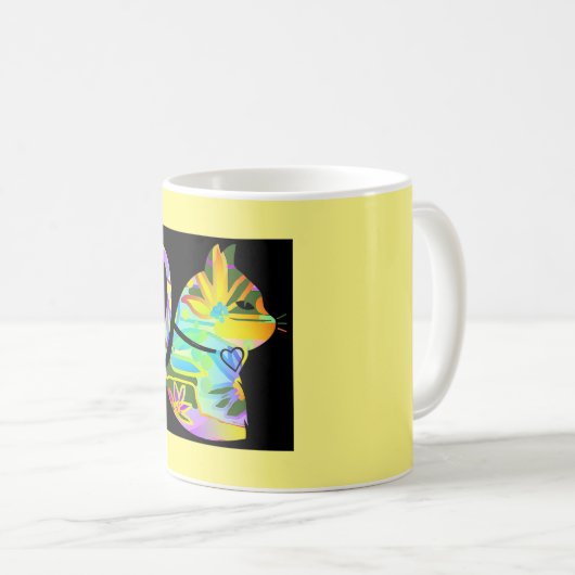 Mug de café jaune mellow (Devant droit)