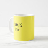 Mug de café jaune personnalisé (Devant gauche)