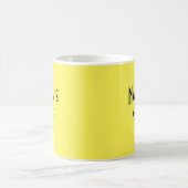Mug de café jaune personnalisé (Centre)