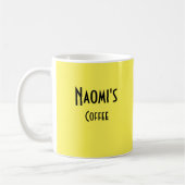 Mug de café jaune personnalisé (Gauche)